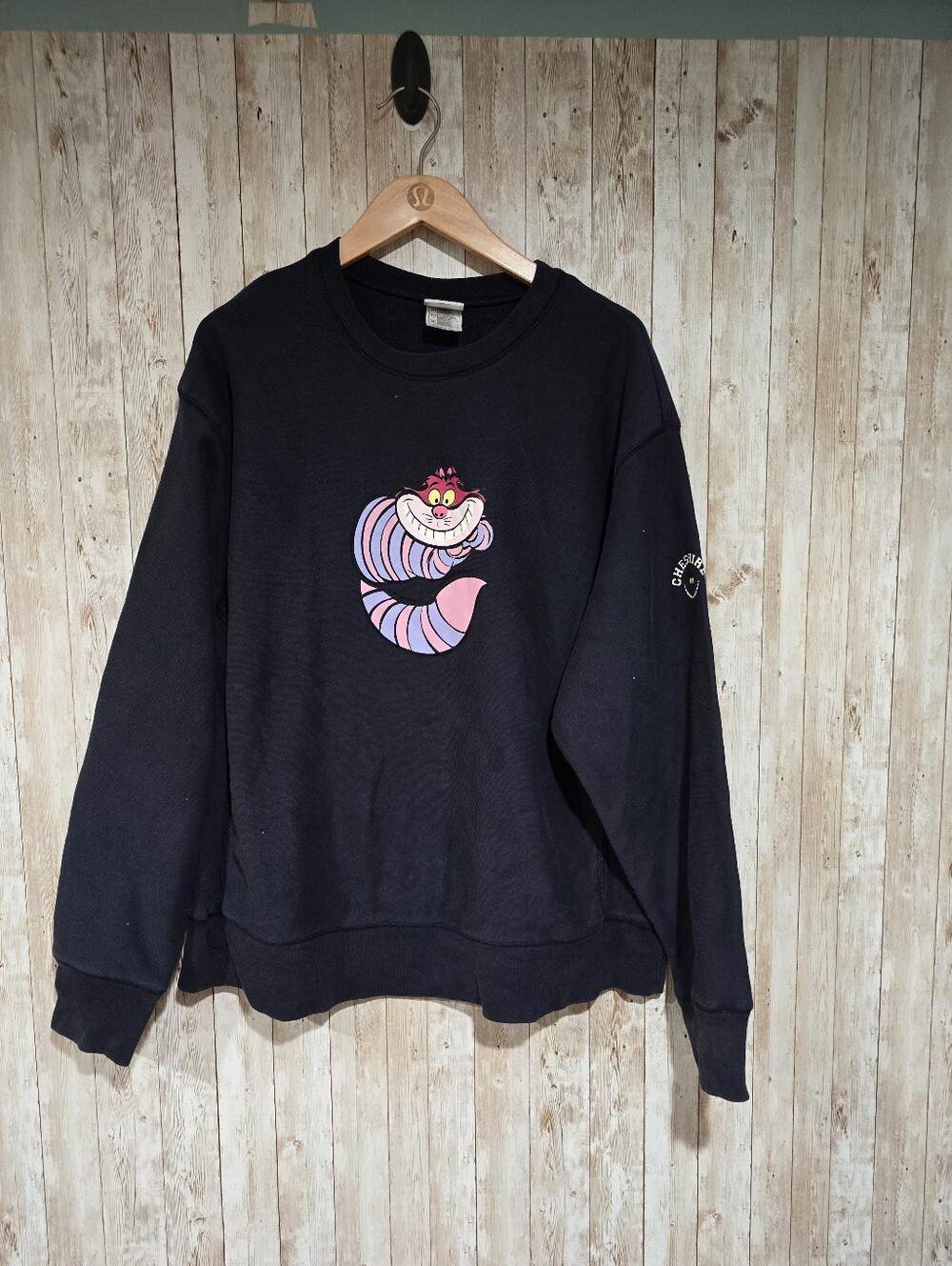 Vtg Y2K Disney Store Cheshire Cat Crewneck Sweatshirt Size XL
